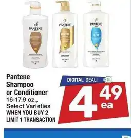 Albertsons Pantene Shampoo or Conditioner - 16-17.9 oz., Select Varieties offer