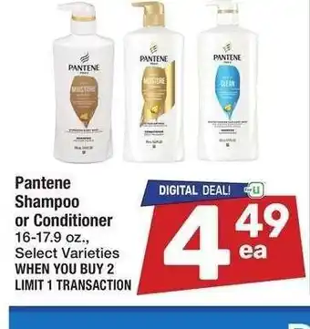 Albertsons Pantene Shampoo or Conditioner - 16-17.9 oz., Select Varieties offer