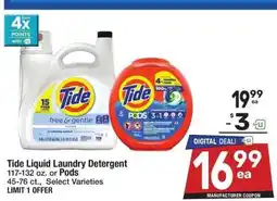 Albertsons Tide Liquid Laundry Detergent 117-132 oz. or Pods-ct - 45 76. Select Varieties offer