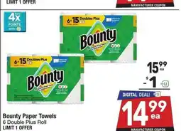 Albertsons Bounty Paper Towels - 6 Double Plus Roll offer