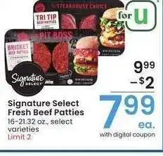 Albertsons Signature Select Fresh Beef Patties - 16-21.32 oz., select varieties offer