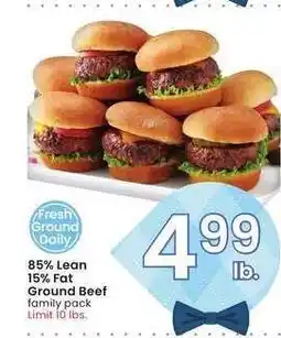 Albertsons 85% Lean 15% Fat Ground Beef - family pack offer
