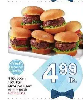 Albertsons 85% Lean 15% Fat Ground Beef - family pack offer