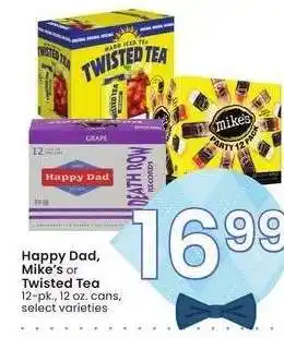Albertsons Happy Dad, Mike's or Twisted Tea - 12 - pk., 12 oz. cans, select varieties offer