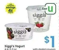 Albertsons Siggi's Yogurt - 4.4-5.3 oz offer