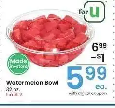 Albertsons Watermelon Bowl - 32 oz offer
