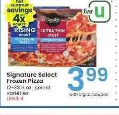 Albertsons Signature Select Frozen Pizza - 12-33.5 oz., select varieties offer