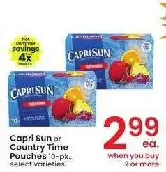 Albertsons Capri Sun or Country Time Pouches - 10 - pk., select varieties offer