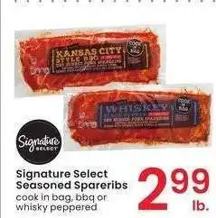 Albertsons Signature Select Seasoned Spareribs - cook in bag, bbq or whisky peppered offer