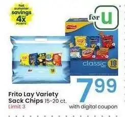 Albertsons Frito Lay Variety Sack Chips - 15-20 ct offer