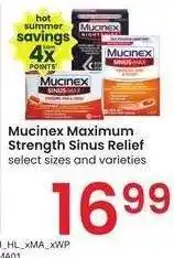 Albertsons Mucinex Maximum Strength Sinus Relief - select sizes and varieties offer