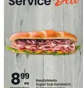 Albertsons Super Sub Sandwich - All American or Italian offer