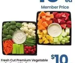 Albertsons Fresh Cut Premium Vegetable or Fruit and Dip Tray - 46-60 oz. Selected varieties offer