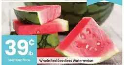 Albertsons Whole Red Seedless Watermelon offer