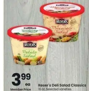 Albertsons Reser's Deli Salad Classics - 16 oz. Selected varieties offer
