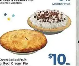 Albertsons Oven Baked Fruit or Real Cream Pie - 9-11 in. Selected varieties offer