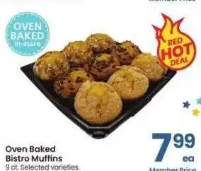 Albertsons Oven Baked Bistro Muffins - 9 ct. Selected varieties offer