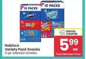 Albertsons Nabisco Variety Pack Snacks - 10 pk. Selected varieties offer