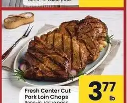 Albertsons Fresh Center Cut Pork Loin Chops - Bone - in. Value pack offer