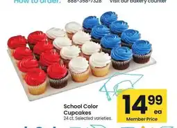 Albertsons School Color Cupcakes - 24 ct. Selected varieties offer