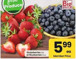 Albertsons Strawberries 2 lb. or Blueberries 18 oz offer
