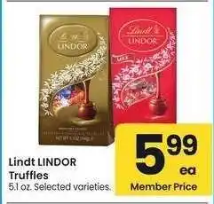 Albertsons Lindt Lindor Truffles - 5.1 oz. Selected varieties offer