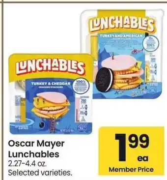 Albertsons Oscar Mayer Lunchables - 2.27-4.4 oz. Selected varieties offer