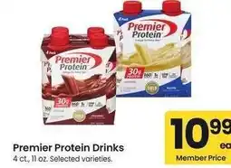 Albertsons Premier Protein Drinks - 4 ct., 11 oz. Selected varieties offer