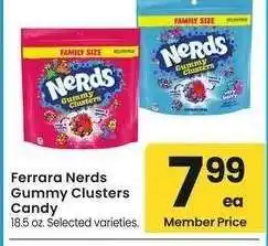 Albertsons Ferrara Nerds Gummy Clusters Candy - 18.5 oz. Selected varieties offer
