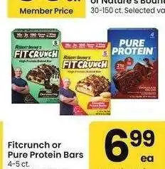 Albertsons Fitcrunch or Pure Protein Bars - 4-5 ct. Selected varieties offer