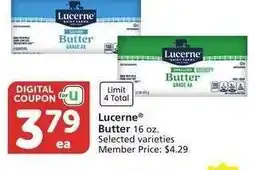 Albertsons Lucerne Butter - 16 oz. Selected varieties Member Price: $4.29 offer