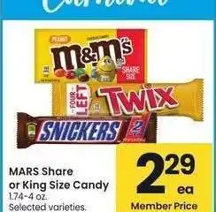 Albertsons MARS Share or King Size Candy - 1.74-4 oz. Selected varieties offer