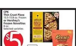 Albertsons CPK Thin Crust Pizza, 13.5-15.8 oz. Frozen or Hershey's Frozen Novelties, 8 oz. - Selected varieties offer