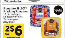 Albertsons Signature SELECT Snacking Tomatoes - 10 oz. package Selected varieties Tomates para bocadillos offer