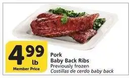 Albertsons Pork Baby Back Ribs - Previously frozen Costillas de cerdo baby back offer