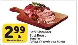 Albertsons Pork Shoulder Butt Roast - Bone - in offer