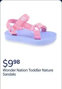 Walmart Wonder Nation Toddler Nature Sandals offer