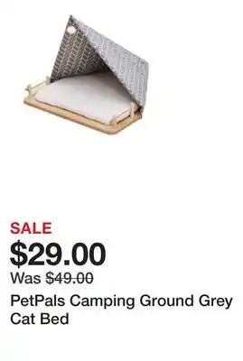 Petsmart PetPals Camping Ground Grey Cat Bed offer