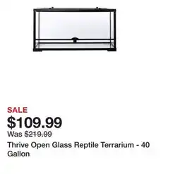 Petsmart Thrive Open Glass Reptile Terrarium - 40 Gallon offer