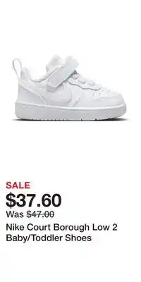 Kohl's Nike Court Borough Low 2 Baby/Toddler Shoes offer