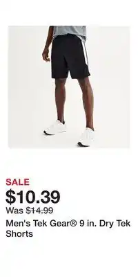 Kohl's Men's Tek Gear 9 in. Dry Tek Shorts offer