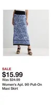 Kohl's Women's Apt. 9 Pull-On Maxi Skirt offer