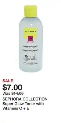 Kohl's SEPHORA COLLECTION Super Glow Toner with Vitamins C + E offer