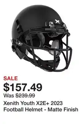 Dick's Sporting Goods Xenith Youth X2E+ 2023 Football Helmet - Matte Finish offer