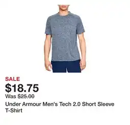 Dick's Sporting Goods Under Armour Men's Tech 2.0 Short Sleeve T-Shirt offer