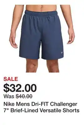 Dick's Sporting Goods Nike Mens Dri-FIT Challenger 7 Brief-Lined Versatile Shorts offer