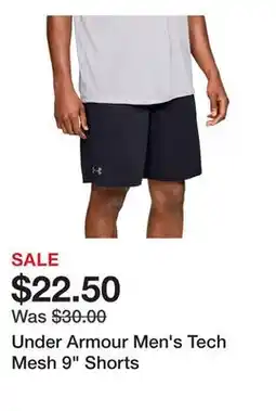 Dick's Sporting Goods Under Armour Men's Tech Mesh 9 Shorts offer