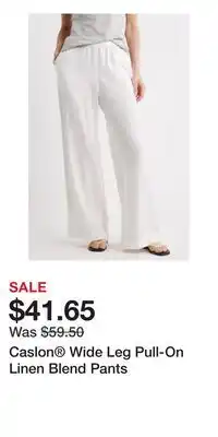 Nordstrom Caslon Wide Leg Pull-On Linen Blend Pants offer