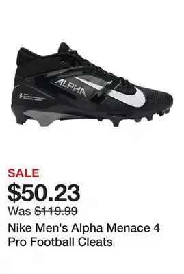 Dick's Sporting Goods Nike Men's Alpha Menace 4 Pro Football Cleats offer