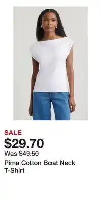 Nordstrom Pima Cotton Boat Neck T-Shirt offer